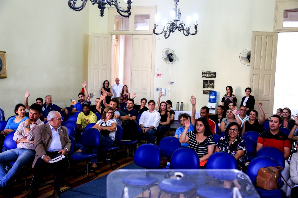 07.03.2018 - Prefeita Paula Mascarenhas e o vice Idemar Barz durante acolhida aos novos servidores públicos- Foto: Gustavo Vara