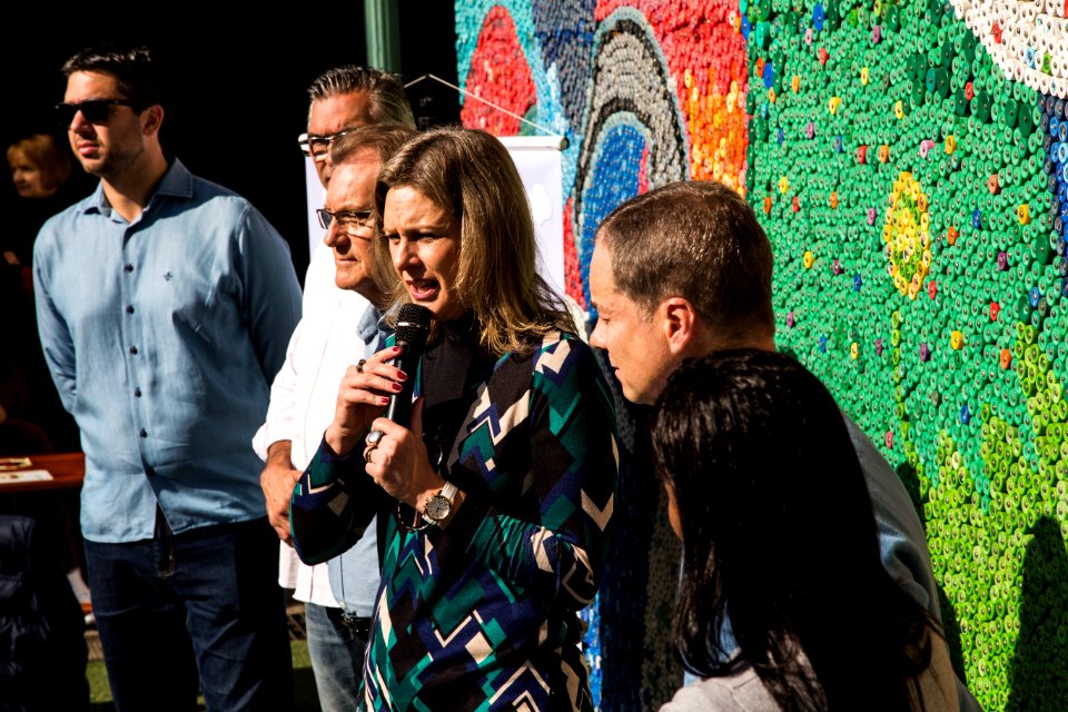 26.05.2018 - Prefeita Paula Mascarenhas e o vice Idemar Barz na lançamento da Campanha do Agasalho no Mercado Público - Foto: Gustavo Vara