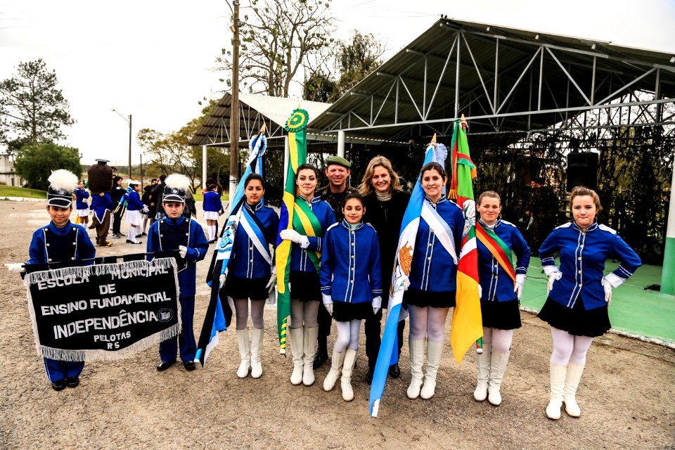 21.08.2018 - Prefeita Paula Mascarenhas na cerimônia de chegada do fogo simbólico - Semana da Pátria - Foto: Gustavo Vara