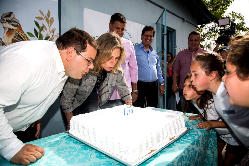 22.10.2018 - Prefeita Paula Mascarenhas durante cerimônia de 50 anos da Barragem Santa Bárbara - Foto: Gustavo Vara