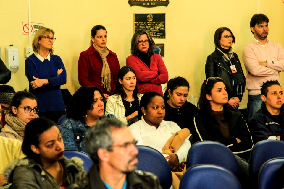 20.06.2018 - Prefeita Paula Mascarenhas e o vice Idemar Barz  durante acolhida aos novos servidores - Foto: Gustavo Vara
