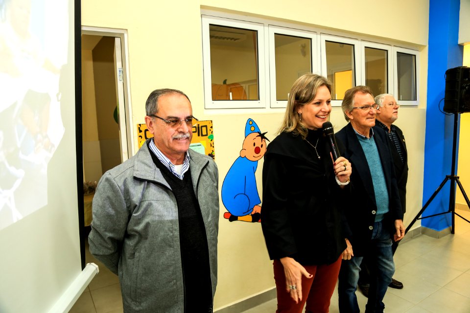 24.05.2018 - Prefeita Paula Mascarenhas e o vice Idemar Barz  durante inauguração da EMEI Zola Amaro - Foto: Gustavo Vara