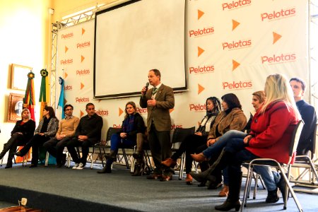 03.07.2018 - Prefeita Paula Mascarenhas durante lançamento das Metodologias Conte Comigo e ACT – Criando Crianças Seguras e do Estudo PIÁ – UFPEL - Foto: Gustavo Vara