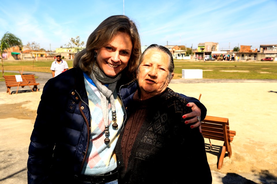 28.08.2018 - Prefeita Paula Mascarenhas e o vice Idemar Barz durante entrega da praça do Navegantes - Foto: Gustavo Vara