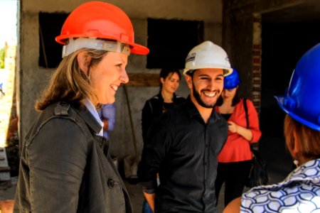 01.11.2017 - Prefeita Paula Mascarenhas e vice Idemar Barz em visita à obra da UBS Virgílio Costa