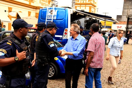 17.11.2017 - Prefeita Paula Mascarenhas na abertura da Operação Tudo Azul e entrega de tablets para a Guarda Municipal