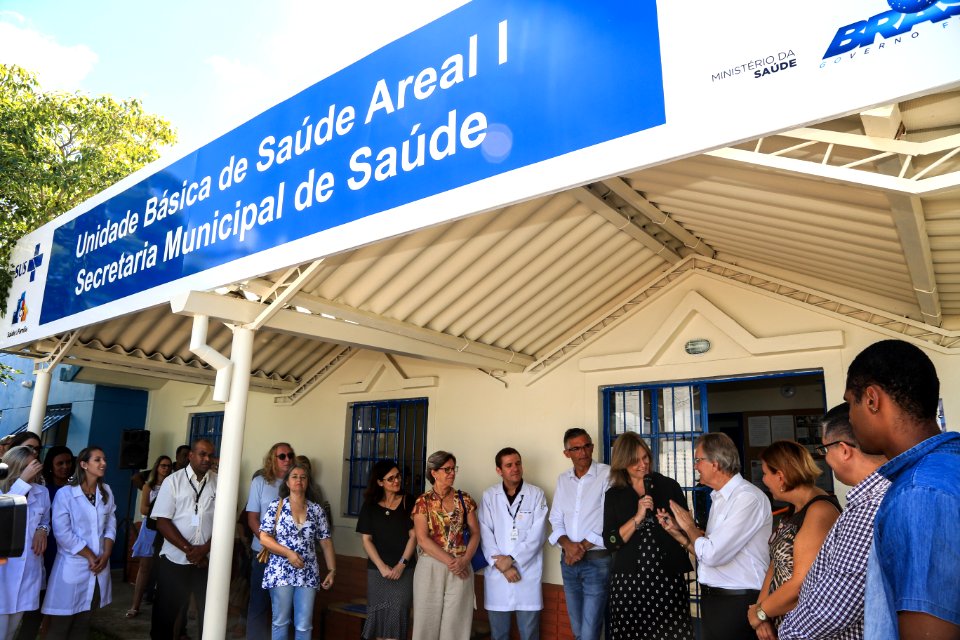 02.03.2018 - Prefeita Paula Mascarenhas e o vice Idemar Barz na entrega da UBS Areal I - reformada com mão de obra prisional - Foto: Gustavo Vara