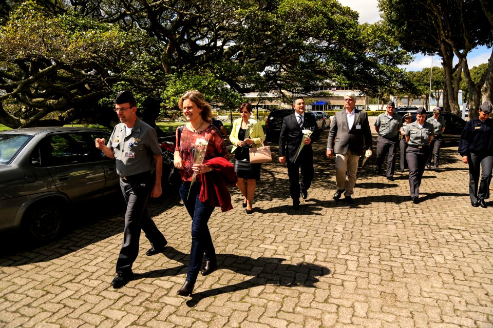 26.09.2018 - Prefeita Paula Mascarenhas durante reunião almoço com o  vice-Almirante José Renato de Oliveira, Comandante do 5º Distrito Naval em Rio Grande - Foto: Gustavo Vara