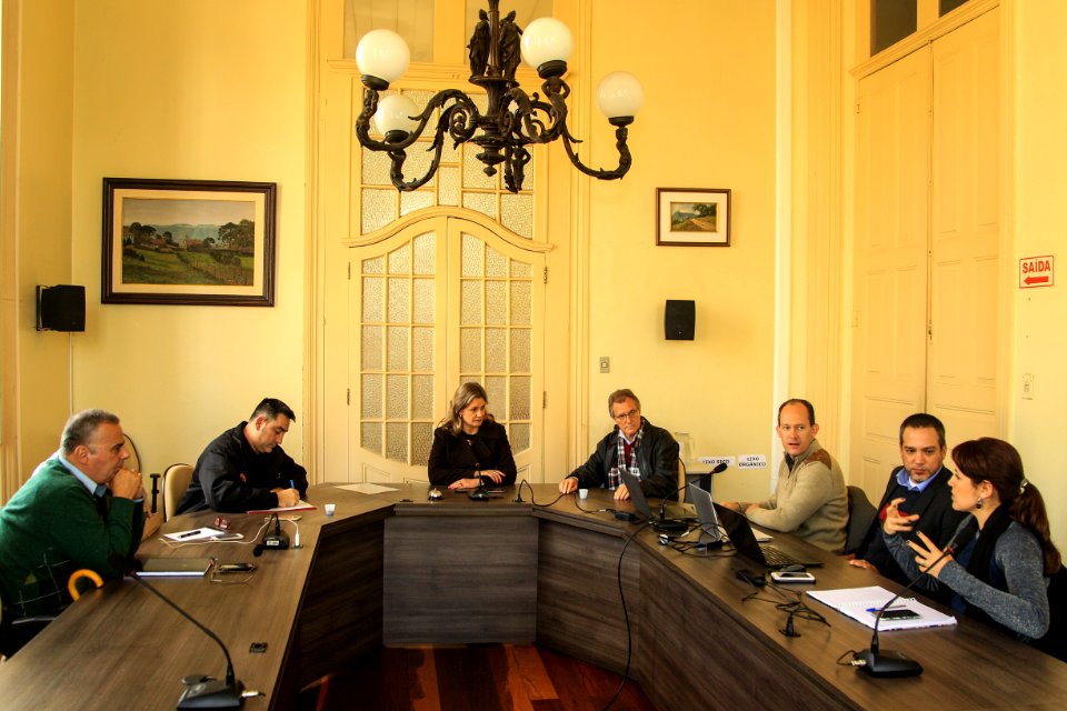 21.06.2018 - Prefeita Paula Mascarenhas e o vice Idemar Barz durante reunião 3ª etapa da frente de Segurança (OSF) - Foto: Gustavo Vara