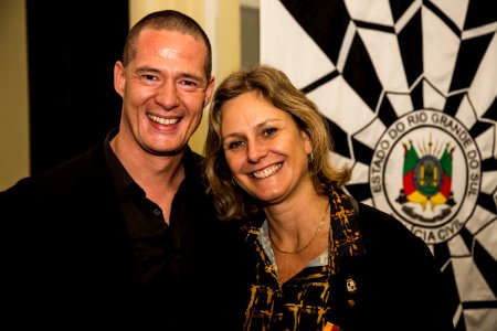 06.12.2018 - Prefeita Paula Mascarenhas recebe a medalha Tiradentes no Palácio da Policia em Porto Alegre - Foto: Gustavo Vara