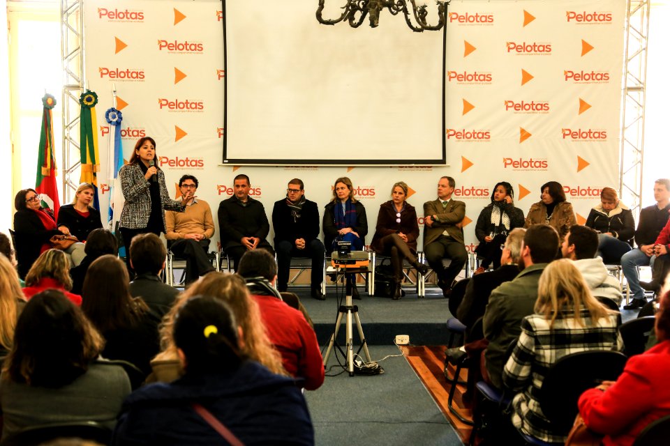 03.07.2018 - Prefeita Paula Mascarenhas durante lançamento das Metodologias Conte Comigo e ACT – Criando Crianças Seguras e do Estudo PIÁ – UFPEL - Foto: Gustavo Vara