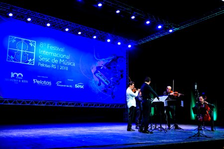 15.01.2018 - Prefeita Paula Mascarenhas na abertura do  8° Festival Sesc de Música com apresentação do Grupo alemão Ensemble Berlin