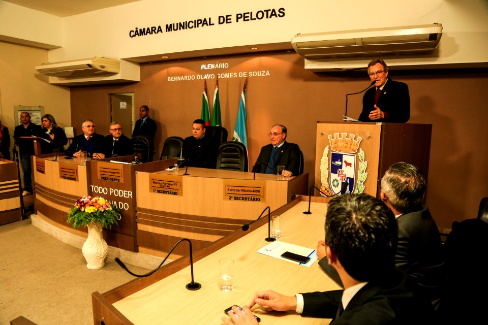 09.07.2018 - Prefeito em exercício Idemar Barz prestigia a Sessão Solene alusiva aos 206 anos da Cidade de Pelotas - Foto: Gustavo Vara