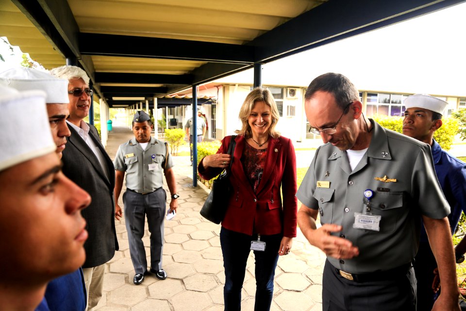 26.09.2018 - Prefeita Paula Mascarenhas durante reunião almoço com o  vice-Almirante José Renato de Oliveira, Comandante do 5º Distrito Naval em Rio Grande - Foto: Gustavo Vara