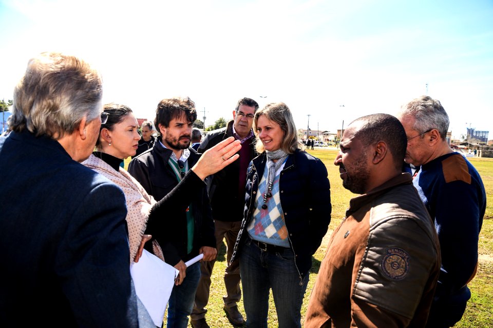 28.08.2018 - Prefeita Paula Mascarenhas e o vice Idemar Barz durante entrega da praça do Navegantes - Foto: Gustavo Vara