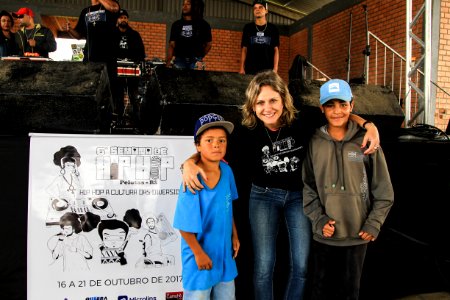28.10.2017 - Prefeita Paula Mascarenhas durante encerramento da Semana do Hip Hop no Navegantes