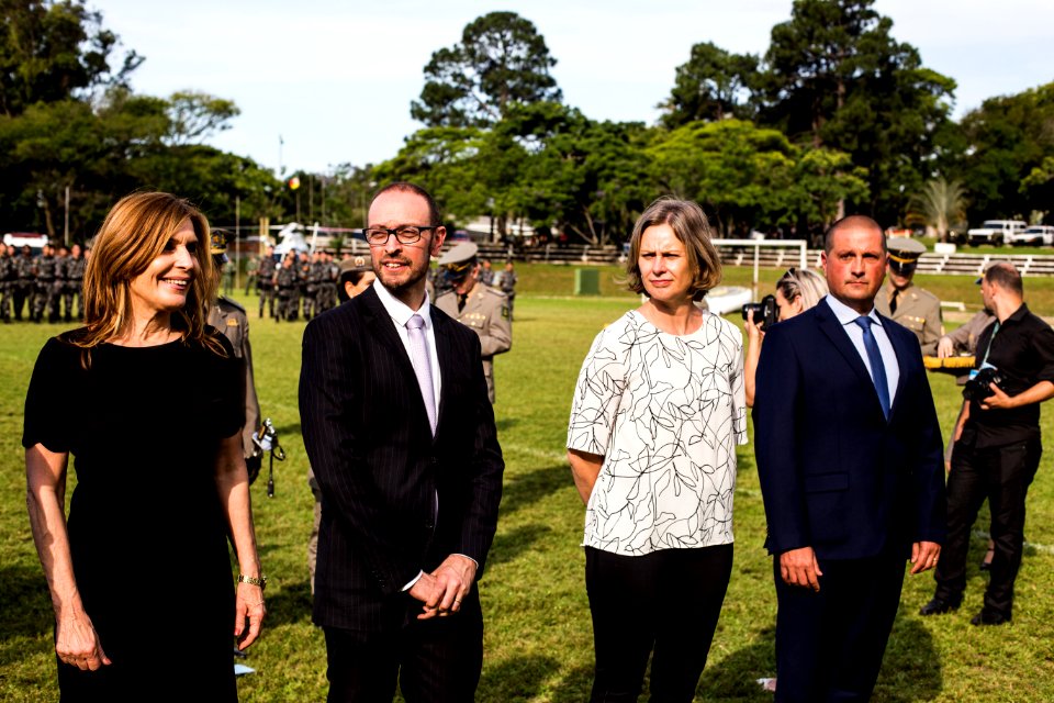 18.11.2019 - Porto Alegre/RS  - Prefeita Paula Mascarenhas é homenageada com a medalha 'Serviços Distintos' na cerimônia de passagem de comando-geral da Brigada Militar. Coronel Ikeda passa o comando para o coronel Rodrigo Mohr Picon - Foto: Gustavo Vara