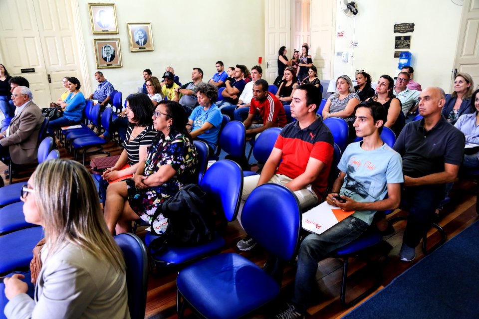 07.03.2018 - Prefeita Paula Mascarenhas e o vice Idemar Barz durante acolhida aos novos servidores públicos- Foto: Gustavo Vara