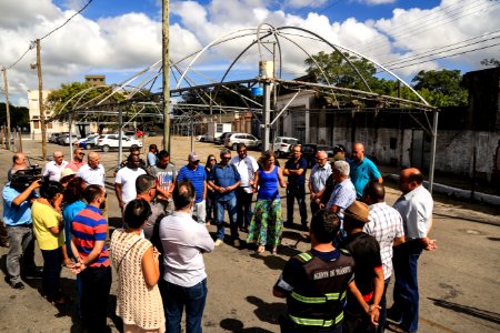 05.02.2018 - Prefeita Paula Mascarenhas vistoria a Passarela do Samba no Porto de Pelotas - Foto: Gustavo Vara