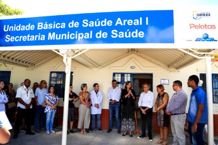 02.03.2018 - Prefeita Paula Mascarenhas e o vice Idemar Barz na entrega da UBS Areal I - reformada com mão de obra prisional - Foto: Gustavo Vara