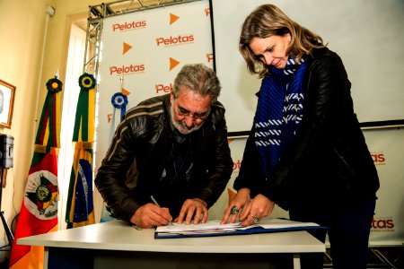 03.07.2018 - Prefeita Paula Mascarenhas durante reunião do Cip com assinatura das Cipaves com diretores da rede municipais e assinaturas de adesões ao Pacto Pelotas Pela Paz  Foto: Gustavo Vara