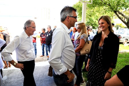 02.03.2018 - Prefeita Paula Mascarenhas e o vice Idemar Barz na entrega da UBS Areal I - reformada com mão de obra prisional - Foto: Gustavo Vara