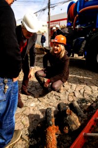 04.07.2018 - Prefeita Paula Mascarenhas e o vice Idemar Barz em visita às obras do Sanep - Foto: Gustavo Vara