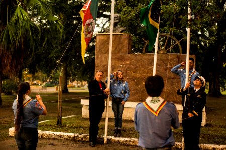 11.06.2018 - Vice Prefeito Idemar Barz durante homenagem do 153º Aniversário da Batalha Naval do Riachuelo - Foto: Gustavo Vara