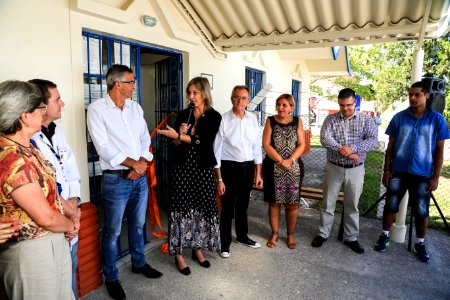02.03.2018 - Prefeita Paula Mascarenhas e o vice Idemar Barz na entrega da UBS Areal I - reformada com mão de obra prisional - Foto: Gustavo Vara