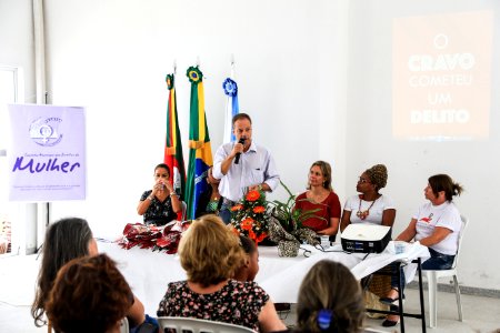 06.03.2018 -Prefeita Paula Mascarenhas  durante abertura da semana da Mulher no CEU Dunas - Foto: Gustavo Vara