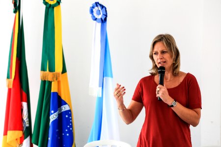 06.03.2018 -Prefeita Paula Mascarenhas  durante abertura da semana da Mulher no CEU Dunas - Foto: Gustavo Vara