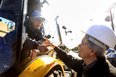 20.08.2018 - Prefeito em exercício Idemar Barz durante visita obra de instalação adutora ETA São Gonçalo - Foto: Gustavo Vara