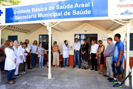 02.03.2018 - Prefeita Paula Mascarenhas e o vice Idemar Barz na entrega da UBS Areal I - reformada com mão de obra prisional - Foto: Gustavo Vara
