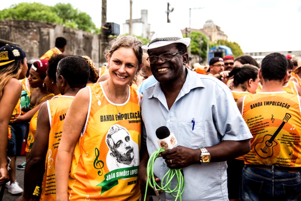 10.02.2018 - Prefeita Paula Mascarenhas e o vice Idemar Barz durante o primeiro dia do Carnaval 2018 - Foto: Gustavo Vara