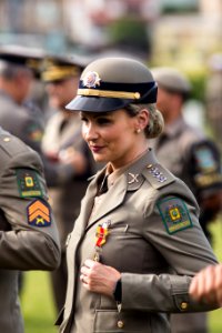 18.11.2019 - Porto Alegre/RS  - Prefeita Paula Mascarenhas é homenageada com a medalha 'Serviços Distintos' na cerimônia de passagem de comando-geral da Brigada Militar. Coronel Ikeda passa o comando para o coronel Rodrigo Mohr Picon - Foto: Gustavo Vara