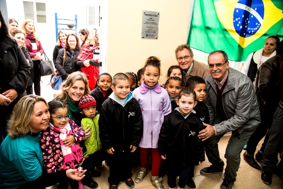 28.06.2018 - Prefeita Paula Mascarenhas e o vice Idemar Barz no ato de entrega da EMEI Paulo Freire - Foto: Gustavo Vara