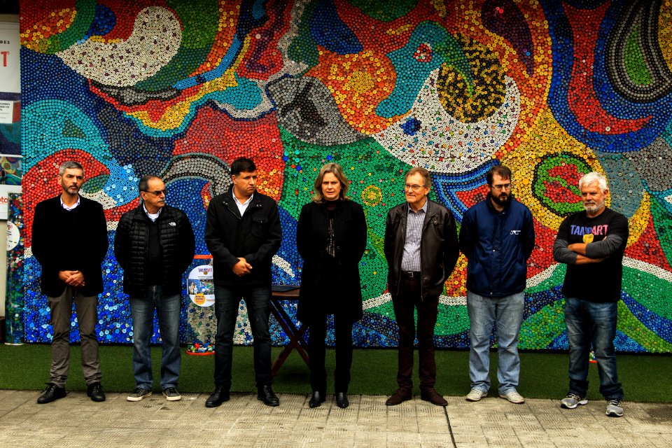 12.06.2018 - Prefeita Paula Mascarenhas e o vice Idemar Barz durante o ato de lançamento do Tampart e assinatura de uma termo de cooperação - projeto de arte e sustentabilidade - Foto: Gustavo Vara