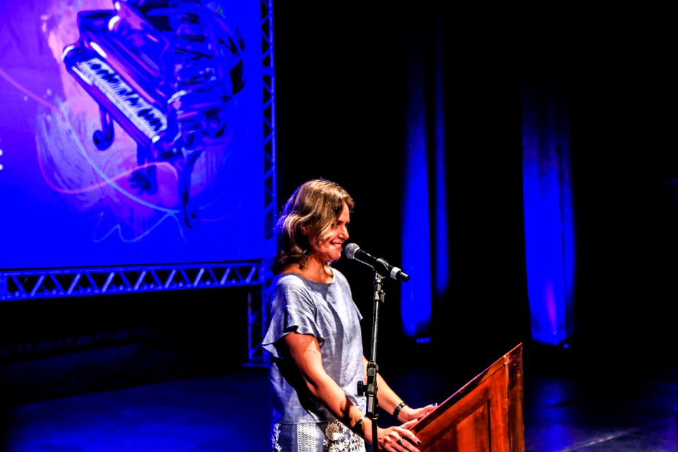 15.01.2018 - Prefeita Paula Mascarenhas na abertura do  8° Festival Sesc de Música com apresentação do Grupo alemão Ensemble Berlin