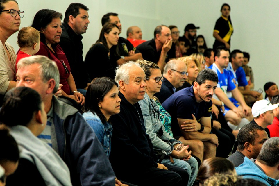 28.10.2017 - Prefeita Paula Mascarenhas durante a final do Integra 2017 no ginásio Karosso