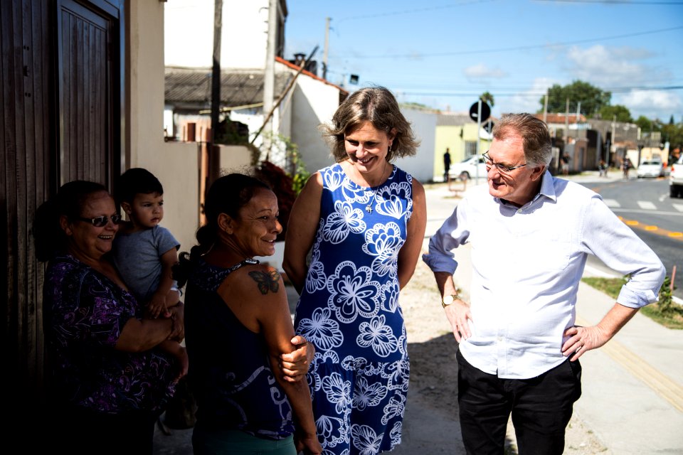 07.02.2018 - Prefeita Paula Mascarenhas e o vice Idemar Barz durante Entrega das Rua Professor Mário Peiruque e Rafael Pinto Bandeira - Foto: Gustavo Vara