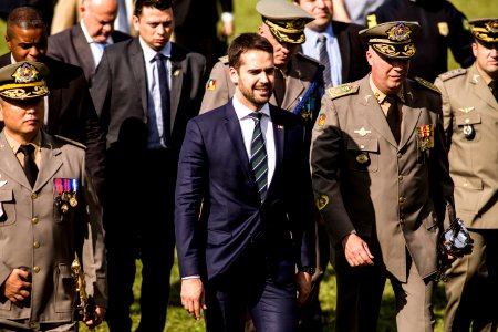18.11.2019 - Porto Alegre/RS  - Prefeita Paula Mascarenhas é homenageada com a medalha 'Serviços Distintos' na cerimônia de passagem de comando-geral da Brigada Militar. Coronel Ikeda passa o comando para o coronel Rodrigo Mohr Picon - Foto: Gustavo Vara