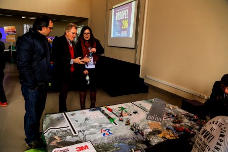 04.07.2018 - Prefeita Paula Mascarenhas e o vice Idemar Barz em visita ao evento Robopel no Parque Tecnológico - Foto: Gustavo Vara