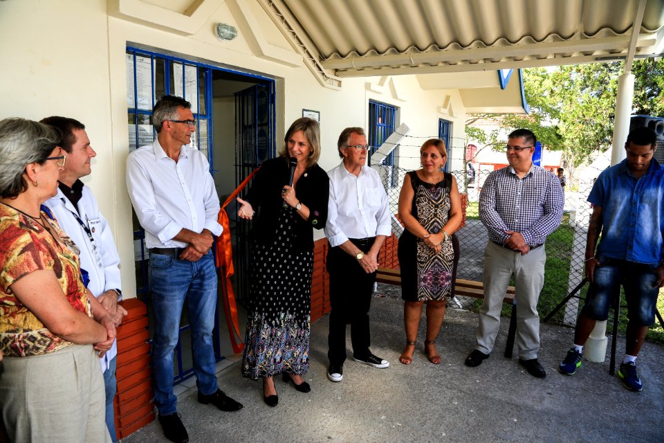 02.03.2018 - Prefeita Paula Mascarenhas e o vice Idemar Barz na entrega da UBS Areal I - reformada com mão de obra prisional - Foto: Gustavo Vara