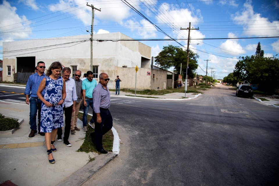 07.02.2018 - Prefeita Paula Mascarenhas e o vice Idemar Barz durante Entrega das Rua Professor Mário Peiruque e Rafael Pinto Bandeira - Foto: Gustavo Vara