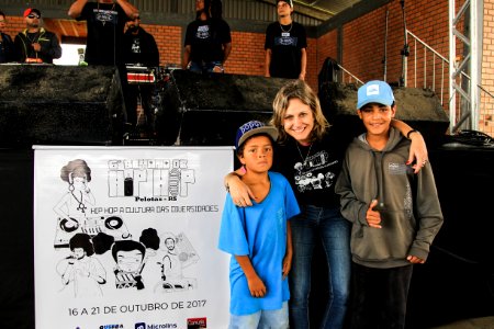 28.10.2017 - Prefeita Paula Mascarenhas durante encerramento da Semana do Hip Hop no Navegantes