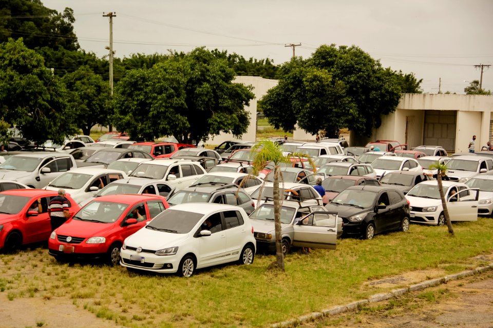 23.03.2021 Drive-thru de vacinação para idosos com 74 anos ou mais Foto Rodrigo Chagas-59
