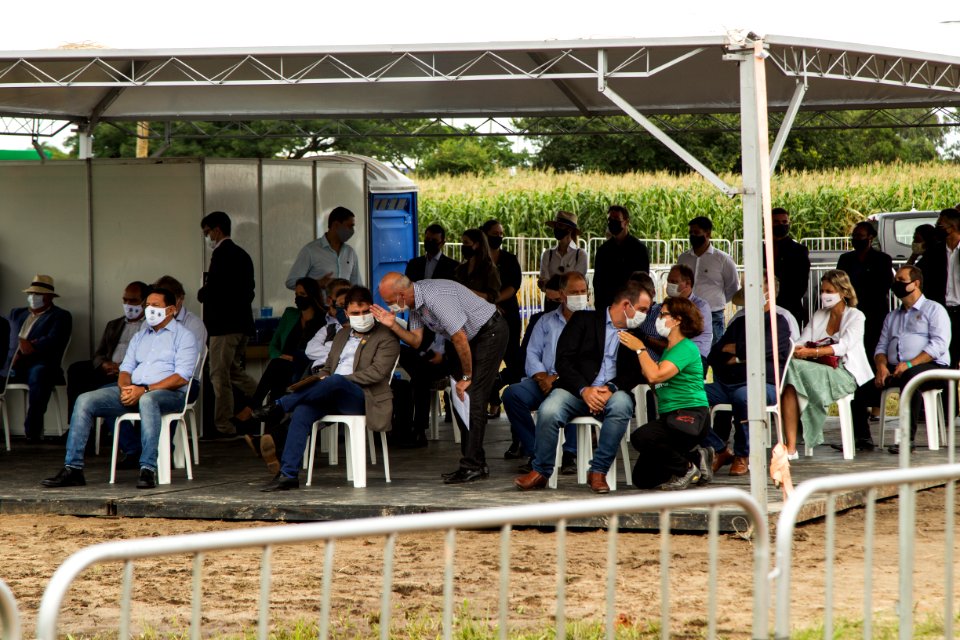11.02.2021 - Prefeita Paula Mascarenhas participa da 31ª Abertura Oficial da Colheita do Arroz e Grãos em Terras Baixas- Foto: Gustavo Vara
