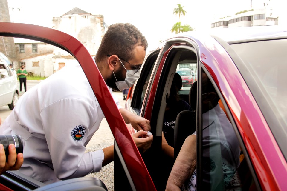 13.02.2021 Prefeita Paula Mascarenhas Acompanha vacinação no Drive-thru Foto: Rodrigo Chagas
