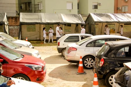 27.02.2021 Prefeita Paula Mascarenhas acompanha Drive Thru de Vacinação para idosos Foto Rodrigo Chagas