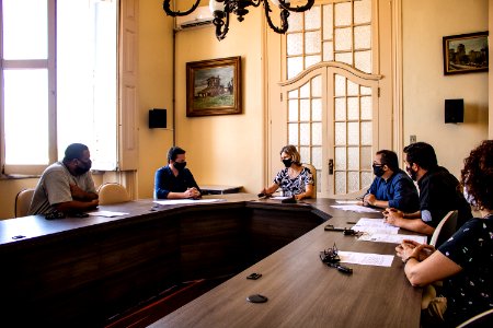 25.01.2021 - Prefeita Paula Mascarenhas em reunião com o grupo SOS Eventos - Foto Michel Corvello
